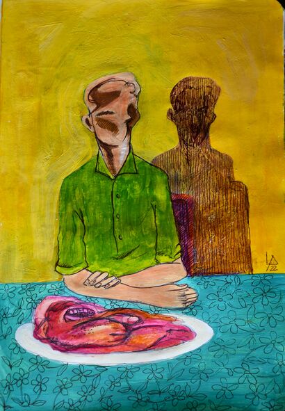 The Meal - a Paint Artowrk by Andrea Lanfranchi